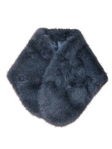 Mila Faux Fur Stole - Grey