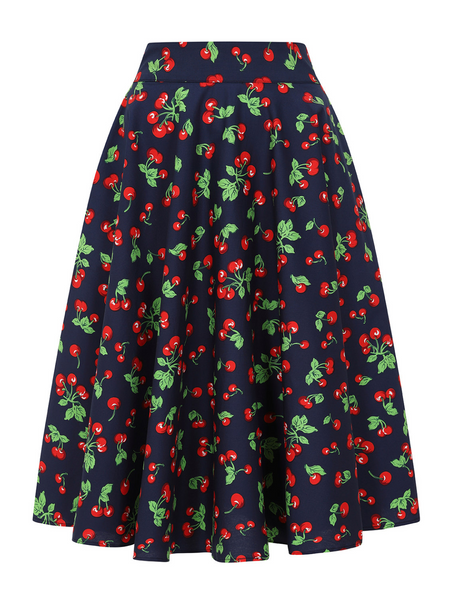 Cary Swing Skirt - Cherry