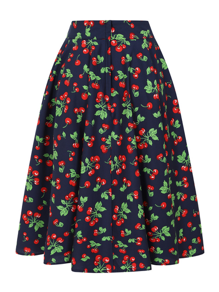 Cary Swing Skirt - Cherry