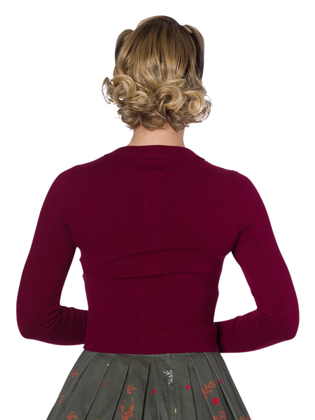 Dolly Cardigan - Burgundy