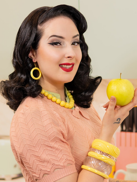 Narrow Lemon Heavy Carve Bangle - Duchess