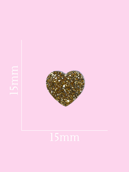 Sweetheart Studs - Gold Glitter