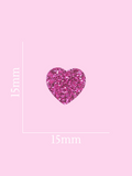 Sweetheart Studs - Pink Glitter