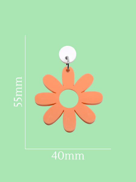 Daisy Drop Earrings - Sherbet