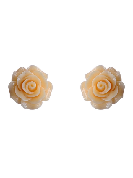 Rose Studs - Buttermilk