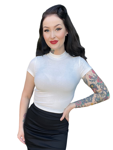 Emmi Cropped Tee - Ivory