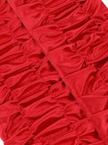 Ellie Satin Elbow Gloves - Red