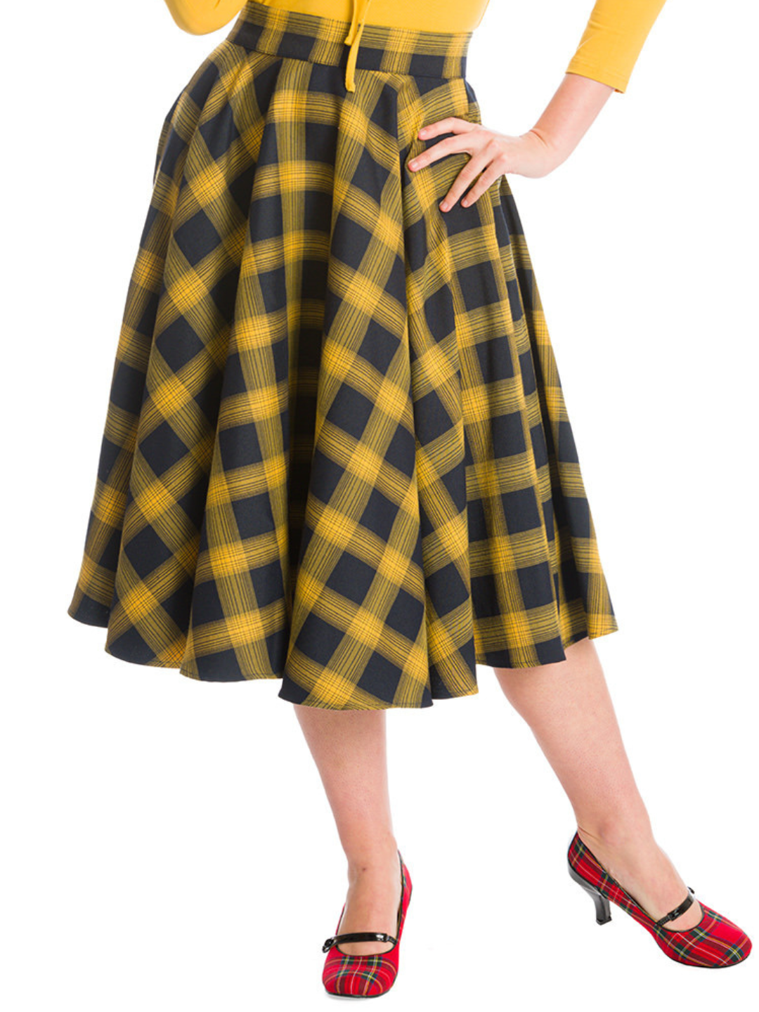 Sweet Check Skirt - Yellow