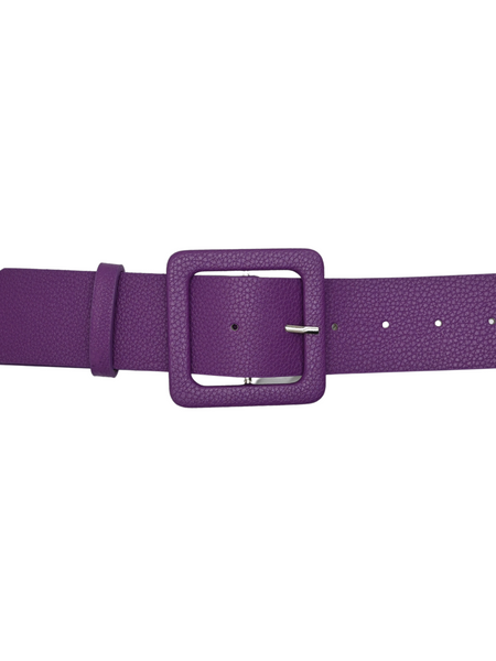 Lisa Square Buckle Belt - Purple