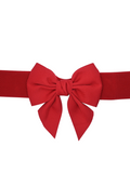 Betsy Stretch Bow Belt - Red