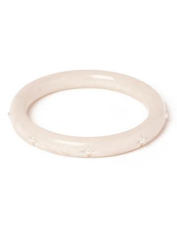 Narrow Frosted Pearls Bangle - Duchess