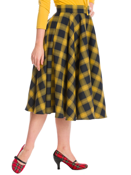 Sweet Check Skirt - Yellow