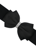 Amaryllis Stretch Bow Belt - Black