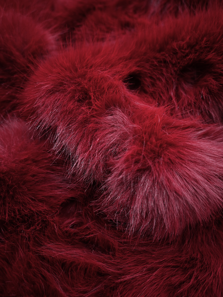 Brielle Faux Fur Scarf - Burgundy