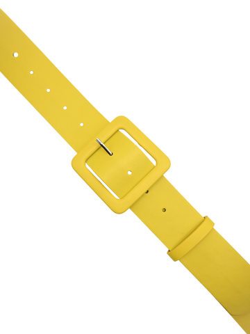 Lisa Square Buckle Belt - Yellow