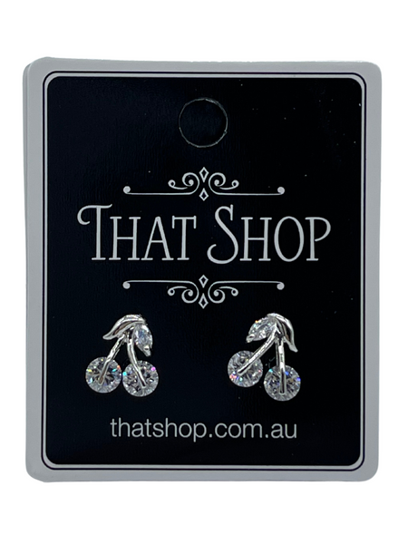 Diamante Cherries Earrings