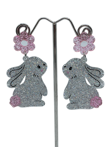 Glitter Bunny Earrings