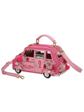 PRF London Cats & Corgis Floral Pink Taxi