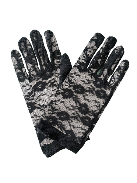 Wrist Lace Gloves - Black