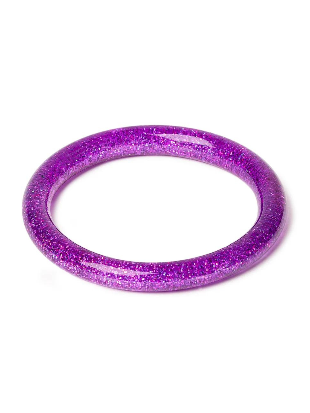 Narrow Purple Glitter Bangle - Duchess