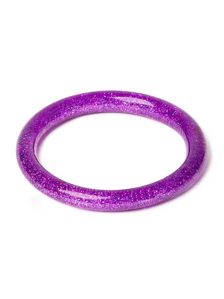 Narrow Purple Glitter Bangle