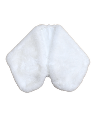 Mila Faux Fur Stole - White