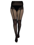 Net Stripe Suspender Tights