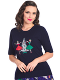 Vintage Christmas Knit Top