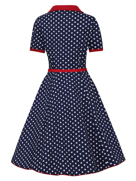 Penelope - Navy Polka