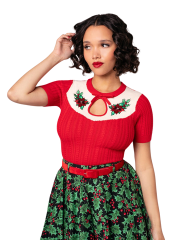 Poinsettia Top