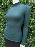 Emmi Long Sleeve Tee - Dark Green