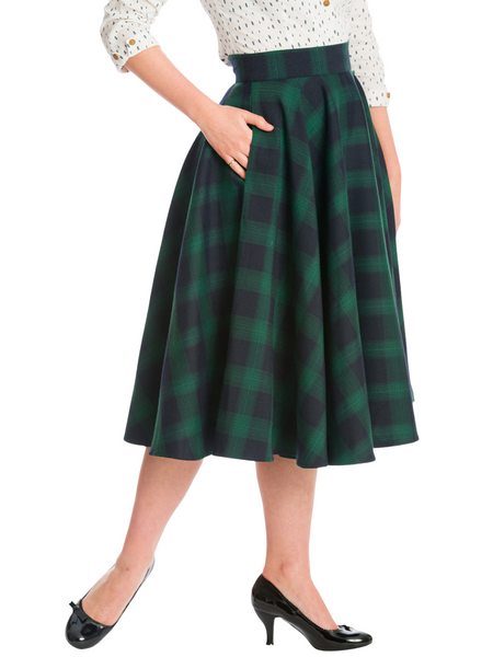 Sweet Check Skirt - Forest