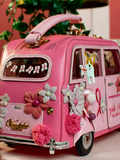 PRF London Cats & Corgis Floral Pink Taxi