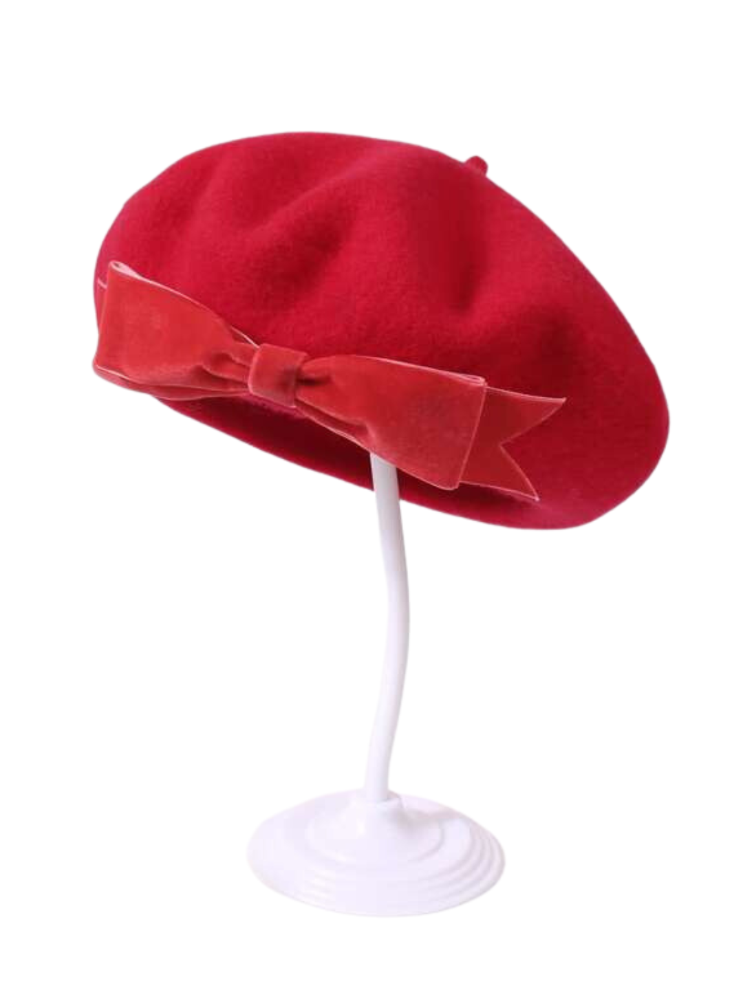 Gabrielle French Bow Beret - Red
