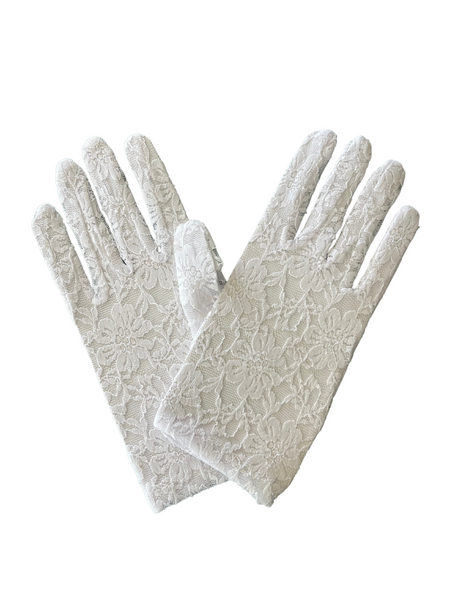 Wrist Lace Gloves - White