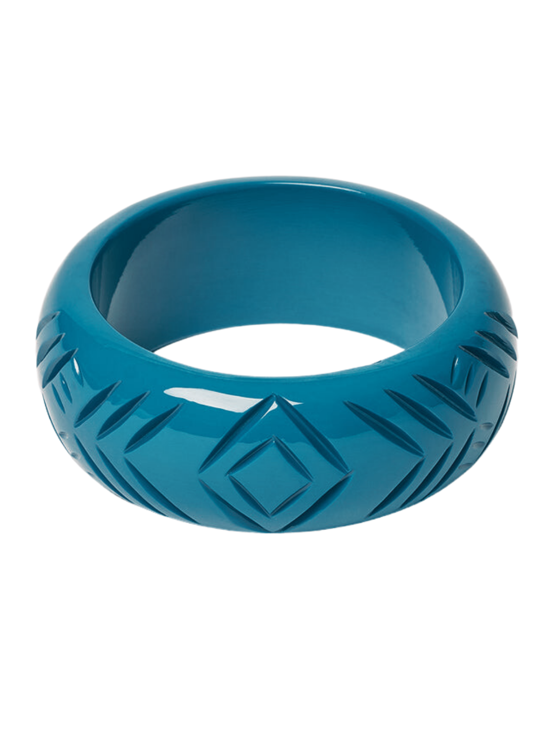 Wide Peacock Heavy Carve Bangle