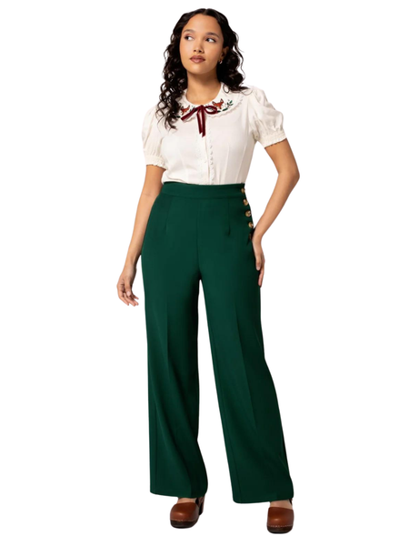 Ginger Swing Trousers - Dark Green