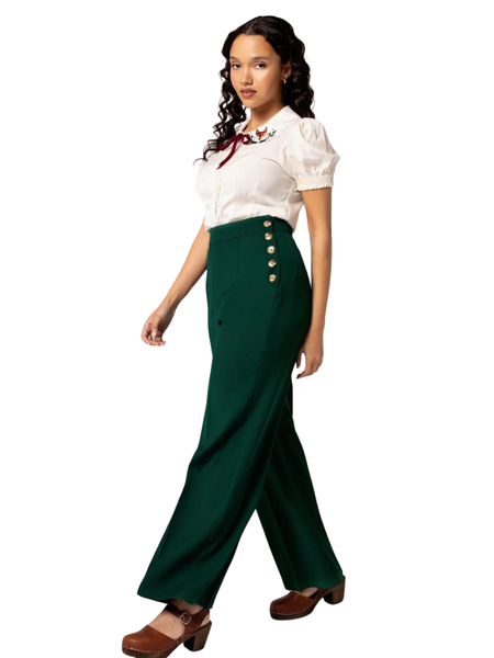 Ginger Swing Trousers - Dark Green