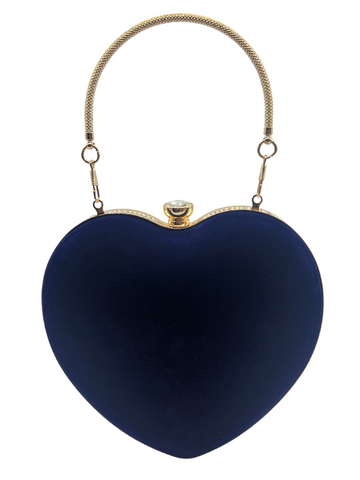Adore Velvet Heart Bag - Royal Blue