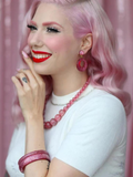Narrow Pale Pink Glitter Bangle - Duchess