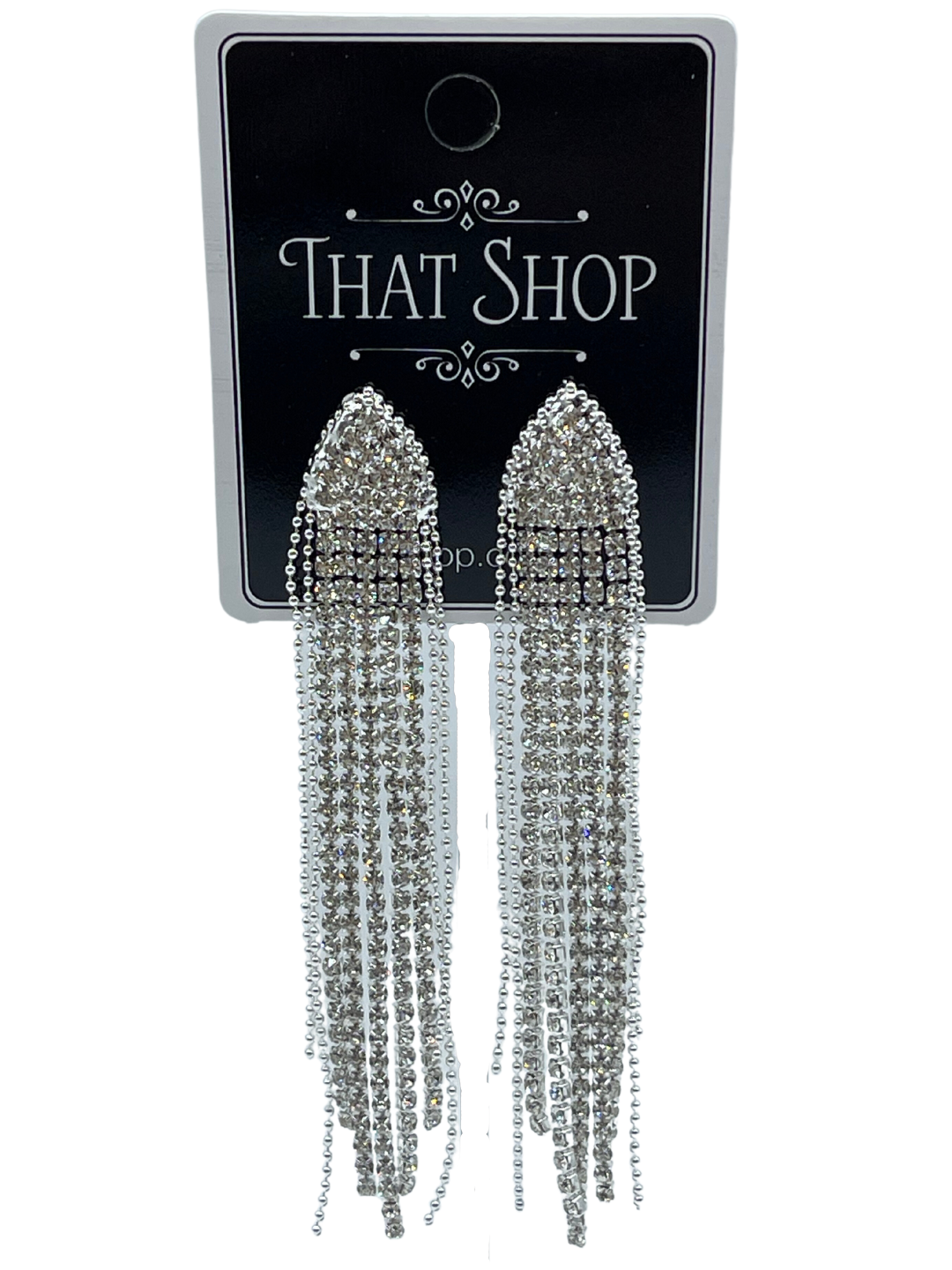Ari Diamante Drop Earrings - Silver