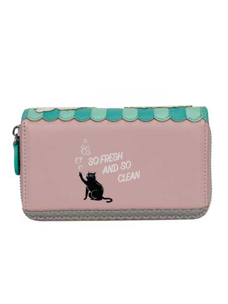 PRE-ORDER Bubble Cats Laundromat Zip Around Wallet