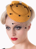 Judith Pillbox Hat - Mustard