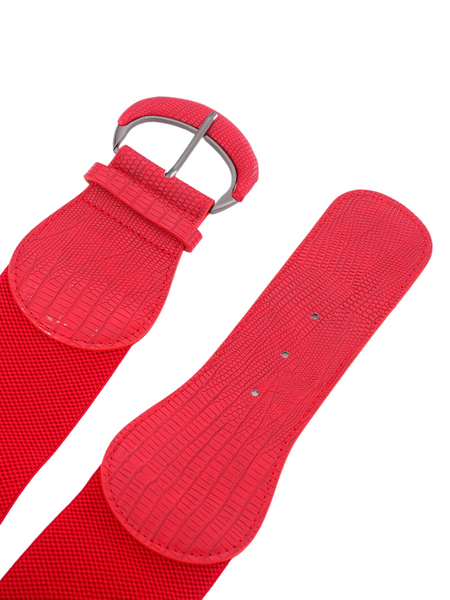 Elasticated Belt - Red