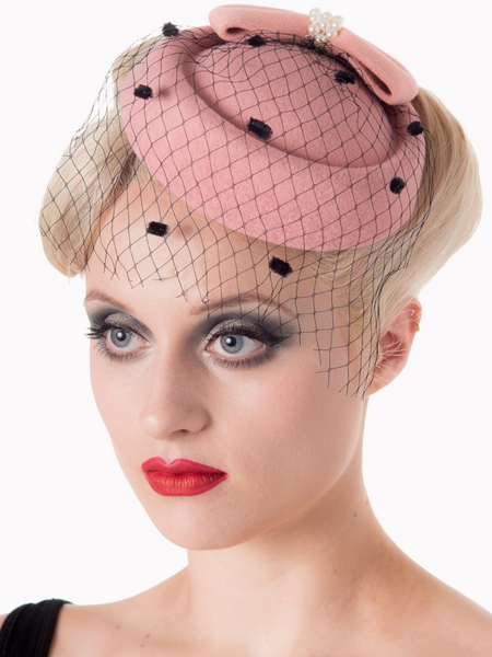 Judith Pillbox Hat - Dusty Pink