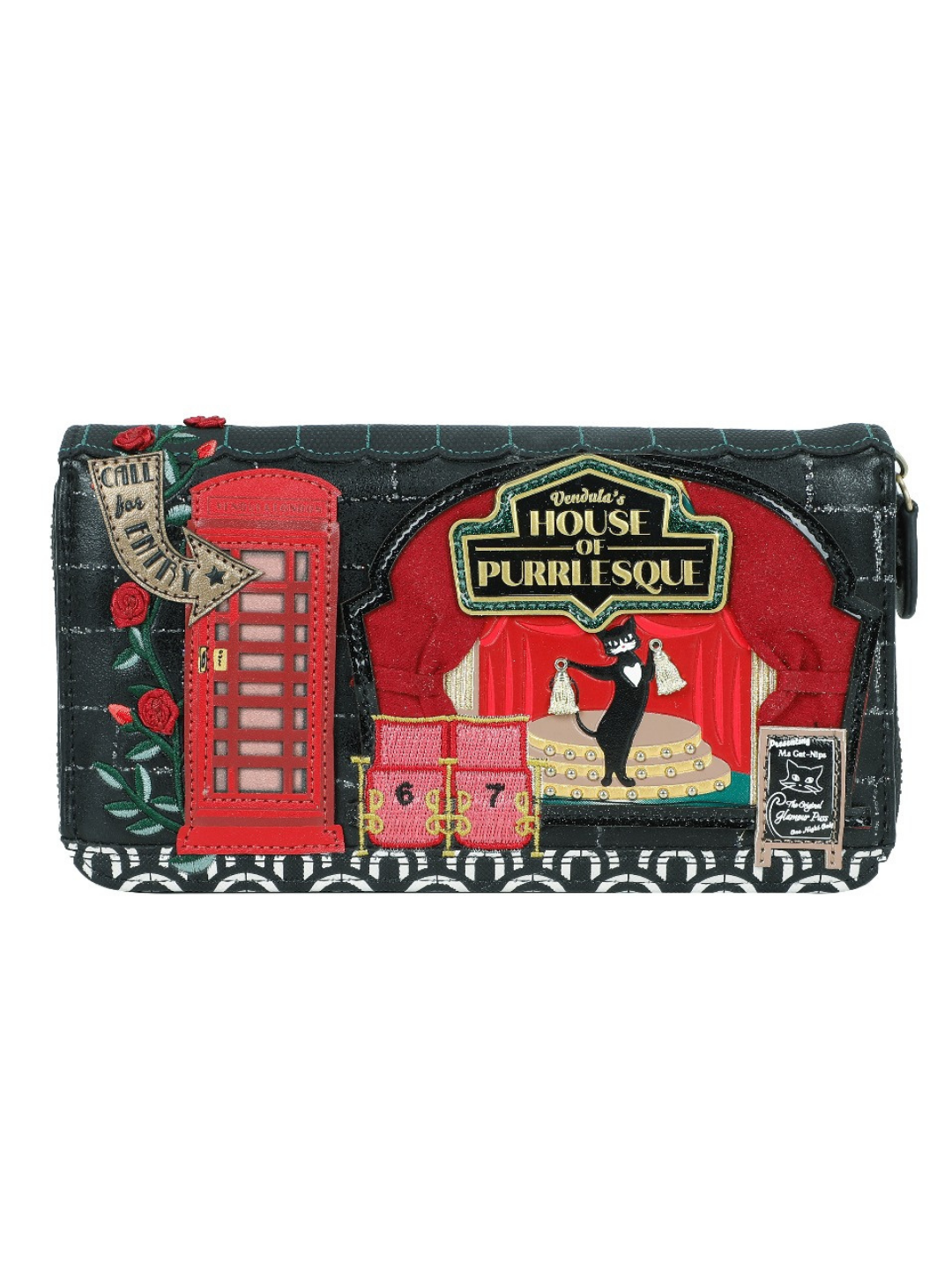 Purrlesque Club Large Zip Around Wallet