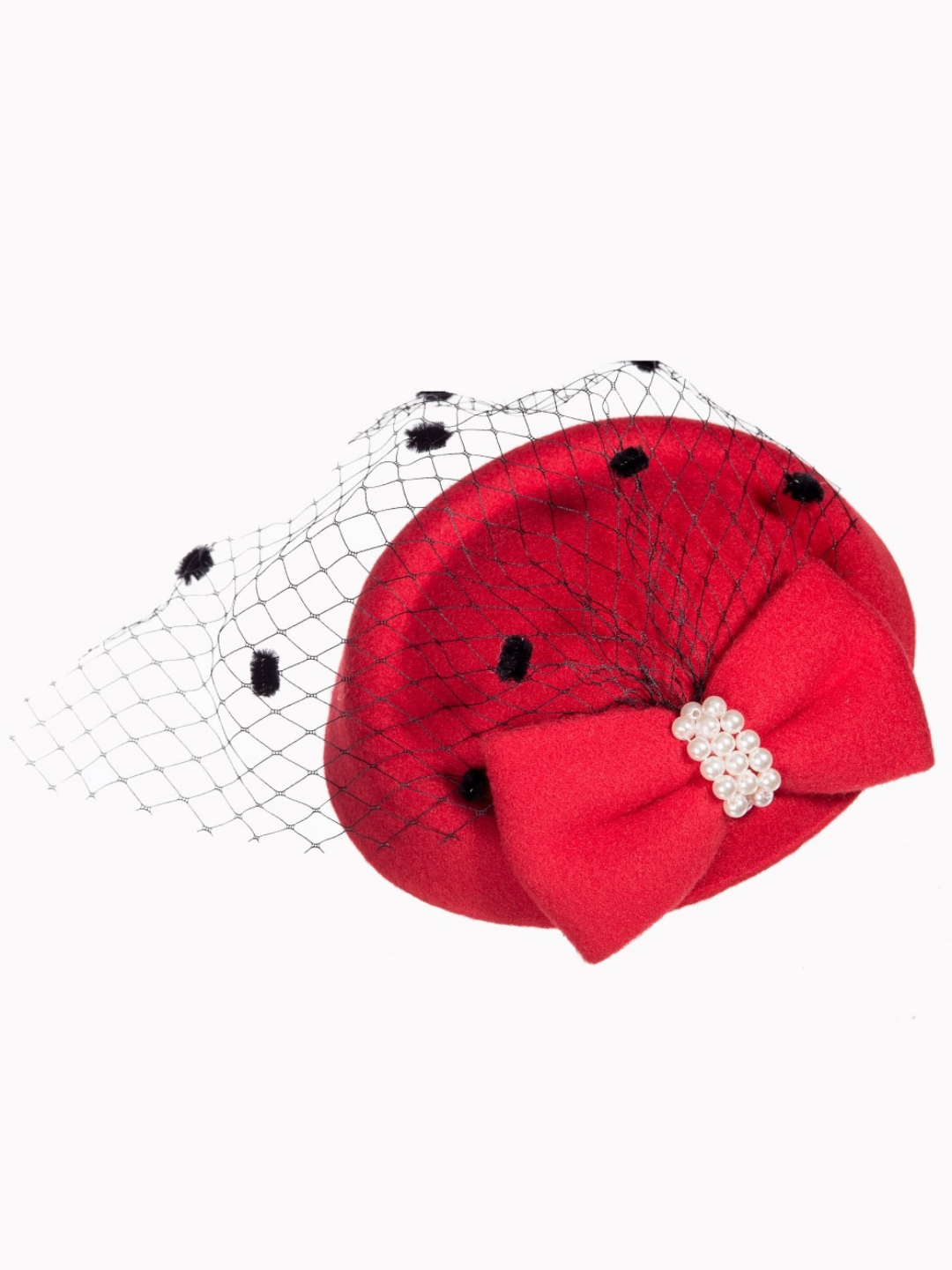 Judith Pillbox Hat - Red