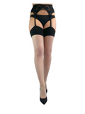 Backseam Bow Stockings - Peach