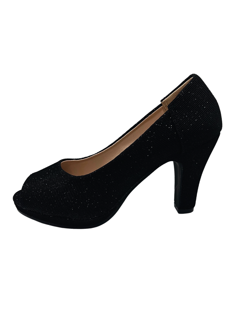 Glitter peep 2025 toe shoes