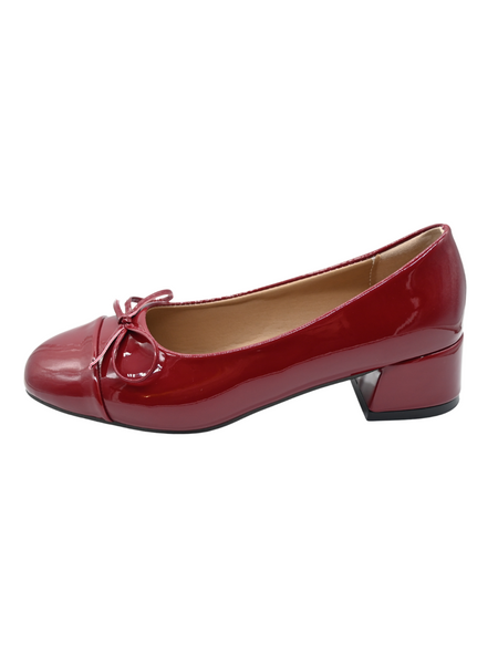 Patience Block Heel - Burgundy